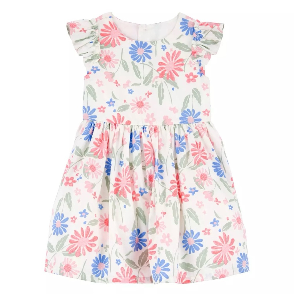 Carter's Floral Dress in Pink and Blue